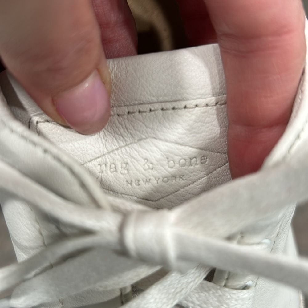 Rag & Bone Kent White Leather Espadrille Sneakers - Picture 10 of 12